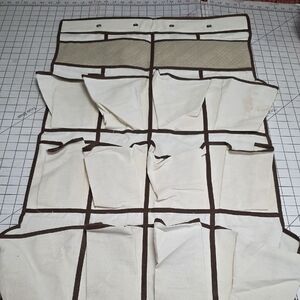 Hanging‎ Shoe Organizer with Brown Trim